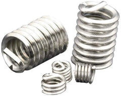 Heli-Coil - Single Insert, #2-56 UNC, 1-1/2D, Nitronic 60 Stainless Steel Screw Locking Insert - 5-1/4 Free Coils, 0.129 Inch Overall Length, 0.11 to 0.119 Inch Outside Diameter, with Tang - Exact Industrial Supply