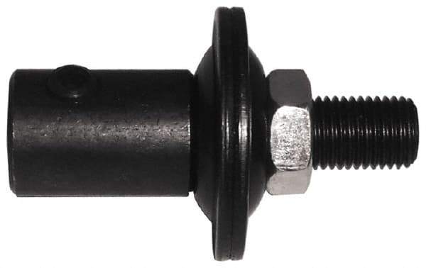 Value Collection - 2" Long x 1-1/4" Diam x 1/2-20 Thread Size Motor Arbor - 1/2" Max Wheel Width, Compatible with 3/8" Shaft Diam, 3/8" Hole Size - All Tool & Supply