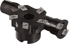 Seco - Shell Mount Connection, 1/8" Cutting Width, 0.203" Depth of Cut, 2-1/2" Cutter Diam, 3/4" Hole Diam, 5 Tooth Indexable Slotting Cutter - R335.15 Toolholder, R335.15-18 Insert, Right Hand Cutting Direction - All Tool & Supply