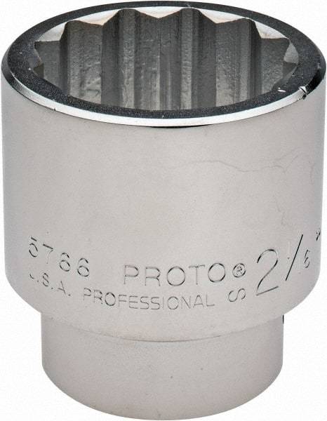 Proto - 2-1/16", 1" Drive, Standard Hand Socket - 12 Points, 3-1/2" OAL - All Tool & Supply