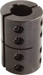 Climax Metal Products - 2" Inside x 3-1/4" Outside Diam, Two Piece Rigid Coupling with Keyway - 4-7/8" Long x 1/2" Keyway Width x 1/4" Keyway Depth - All Tool & Supply