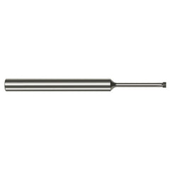 Back Deburring Mill - 0.0400″ Head Diameter × 0.1870″ (3/16″) Neck Length × 45° per side Carbide Back Deburring Mill, 4 Flutes - Exact Industrial Supply