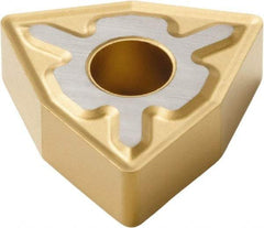 Seco - WNMG432 MF3 Grade TP40 Carbide Turning Insert - TiC/TiCN/TiN Finish, 80° Trigon, 1/2" Inscr Circle, 3/16" Thick, 1/32" Corner Radius - All Tool & Supply