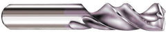 SGS - 13/16" 145° Spiral Flute Solid Carbide Screw Machine Drill Bit - TiN Finish, Right Hand Cut, 3-11/16" Flute Length, 6" OAL, Standard Point, Straight Shank - All Tool & Supply