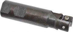 Seco - 1" Cut Diam, 0.59" Max Depth of Cut, 1" Shank Diam, 3.94" OAL, Indexable Square Shoulder End Mill - AP.. 1604 Inserts, Weldon Shank, 90° Lead Angle - All Tool & Supply