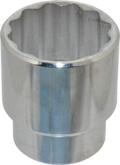 Proto - 1-1/2", 1/2" Drive, Standard Hand Socket - 12 Points, 2-1/4" OAL, Chrome Finish - All Tool & Supply