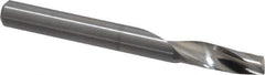 Onsrud - 1/4" Cutting Diam x 3/4" Length of Cut, 1 Flute, Upcut Spiral Router Bit - Uncoated, Right Hand Cut, Solid Carbide, 2-1/2" OAL x 1/4" Shank Diam, Single Edge, 21° Helix Angle - All Tool & Supply