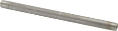 Merit Brass - 1/8" Pipe, 6" Long, Aluminum Pipe Nipple - Grade 6061, Threaded - All Tool & Supply