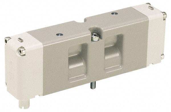 Parker - Double Solenoid 3 Position, Aluminum Solenoid Valve - Pressure Center Open, 145 Max PSI, Buna-N Seal - All Tool & Supply