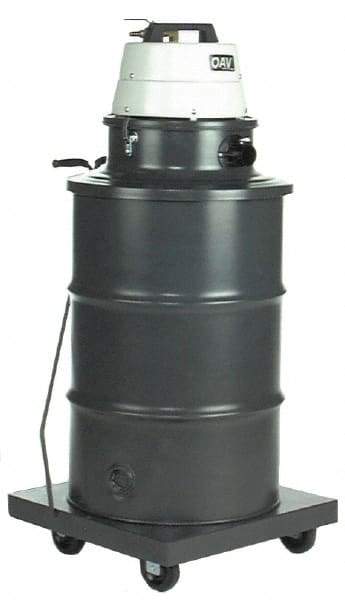 Minuteman - 55 Gal Steel Tank, Air Powered Pneumatic Canister Wet/Dry Vacuum - Accessories Included - All Tool & Supply