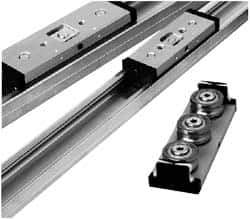 Pacific Bearing - 720mm OAL x 30mm Overall Width x 16mm Overall Height Self Lubricated Linear Guide Systems - 60mm Between Holes, 225 Lb. Capacity - All Tool & Supply