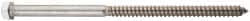 Value Collection - 1/2" Screw, 2" Length Under Head, Stainless Steel, Hex Head Lag Screw - Uncoated, Grade 18-8 - All Tool & Supply