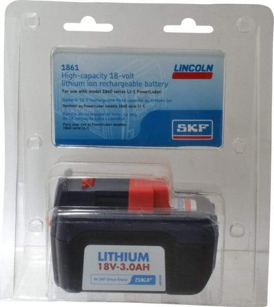 Lincoln - 18 Volt, Grease Gun Battery - Lithium-Ion, 1 hr Charge Time & 3 Ah Battery Capacity - All Tool & Supply