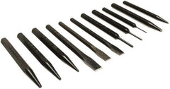 Mayhew - 11 Piece Punch & Chisel Set - 1/4 to 3/8" Chisel, 1/16 to 1/4" Punch, Hex Shank - All Tool & Supply