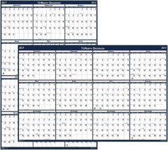 House of Doolittle - 1 Sheet, 24 x 37", Erasable Wall Calendar - Blue & Gray - All Tool & Supply