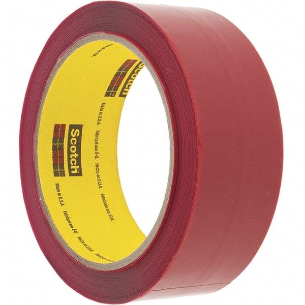 3M - 36mm x 50m Red Rubber Adhesive Sealing Tape - Polypropylene Film Backing, 2.5 mil Thick - All Tool & Supply