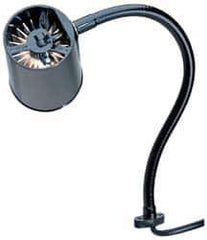 Made in USA - 18 Inch, Gooseneck, Direct Mounted, Incandescent, Black, General Purpose Task Light - 100 Watt, 120 Volt, Nonmagnifying - All Tool & Supply