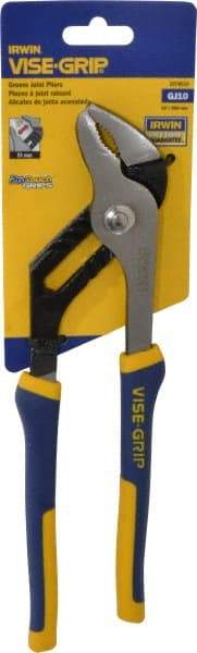 Irwin - 10" OAL, 2" Max Capacity, 7 Position Groove Joint Tongue & Groove Pliers - ProTouch Handles - All Tool & Supply