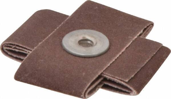 Made in USA - 180 Grit, Very Fine Grade, Aluminum Oxide Cross Pad - 2" Long x 1" Wide x 1" Thick, Cloth Backed, X Backing Weight, 10 Ply, 24,000 Max RPM - All Tool & Supply