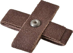 Made in USA - 60 Grit, Medium Grade, Aluminum Oxide Cross Pad - 2-1/2" Long x 3/4" Wide x 3/4" Thick, Cloth Backed, X Backing Weight, 8 Ply, 18,000 Max RPM - All Tool & Supply