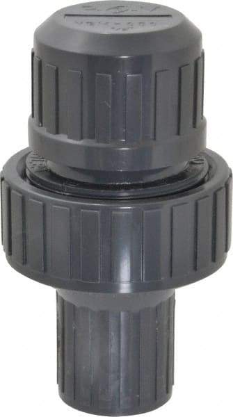 Plast-O-Matic - 1/2" Pipe, 100 Max psi, PVC, Normally Closed Design Vacuum Breaker Valve - Viton Seal, NPT End Connections - All Tool & Supply