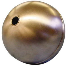 Made in USA - 12" Diam, Spherical, Tubed Through Connection, Metal Float - 1/2" Rod Thread, Stainless Steel, 500 Max psi, 14 Gauge - All Tool & Supply