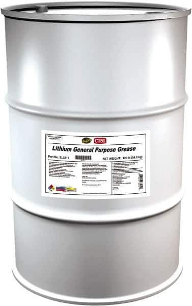 CRC - 120 Lb Keg Lithium-12 Gel Paste Grease - Amber, Nonflammable, 250°F Max Temp, NLGIG 2, - All Tool & Supply