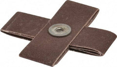 Made in USA - 120 Grit, Fine Grade, Aluminum Oxide Cross Pad - 3" Long x 1" Wide x 1" Thick, Cloth Backed, X Backing Weight, 8 Ply, 15,000 Max RPM - All Tool & Supply