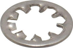 Made in USA - 1/4" Screw, 0.267" ID, Stainless Steel Internal Tooth Lock Washer - 0.478" OD, Uncoated, Grade 316 - All Tool & Supply