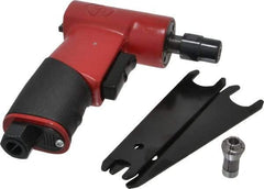 Chicago Pneumatic - 1/4" Collet, Angle Handle, Angle Air Die Grinder - 17,000 RPM, Rear Exhaust, 15.89 CFM, 0.2 hp, 6.21 bar, 1/4 NPT - All Tool & Supply