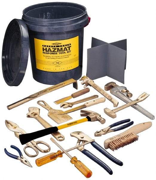 Ampco - 17 Piece Hazmat Response Tool Kit - Comes in Tool Bucket - All Tool & Supply