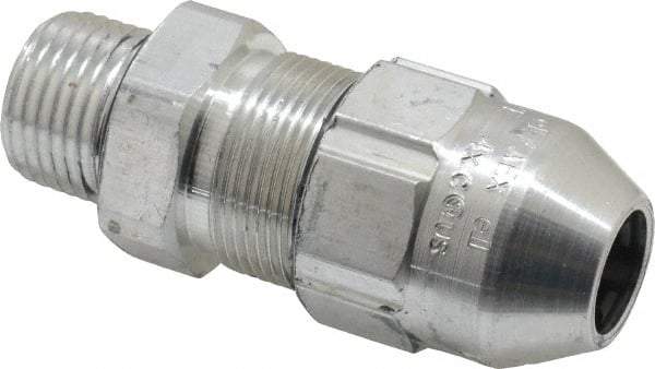 Thomas & Betts - 1/4 to 0.4" Cable Capacity, Class 1, Gas & Vapor Environments, Straight Strain Relief Cord Grip - 1/2 NPT Thread, Aluminum - All Tool & Supply