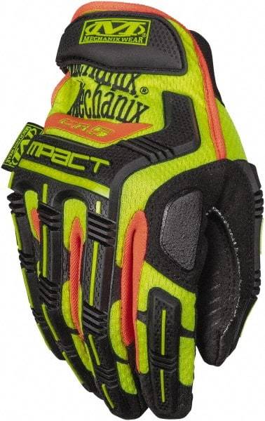 Mechanix Wear - Size S (8), ANSI Cut Lvl 4, Puncture Lvl 5, Abrasion Lvl 3, Synthetic Leather Cut Resistant Gloves - 10" Long, ArmorTex Cut Lining, Hook & Loop Cuff, Hi-Vis Yellow, Paired - All Tool & Supply