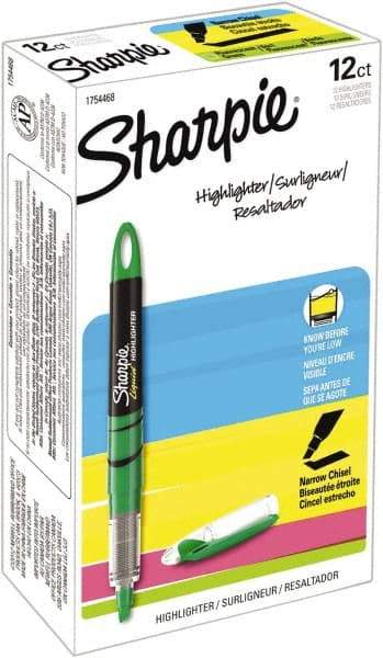 Sharpie - Green Highlighter - Chisel Tip, AP Nontoxic Ink - All Tool & Supply