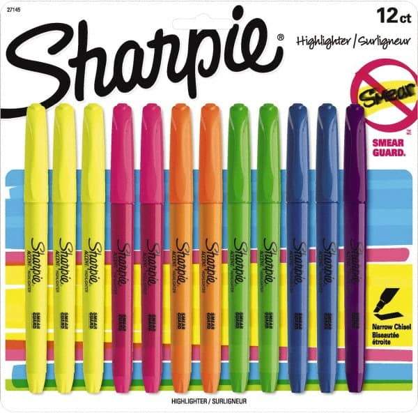 Sharpie - Assorted Colors, Highlighter - Chisel Tip, AP Nontoxic Ink - All Tool & Supply