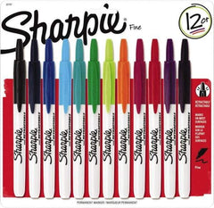 Sharpie - Assorted Colors, Permanent Marker - Retractable Fine Tip, AP Nontoxic Ink - All Tool & Supply