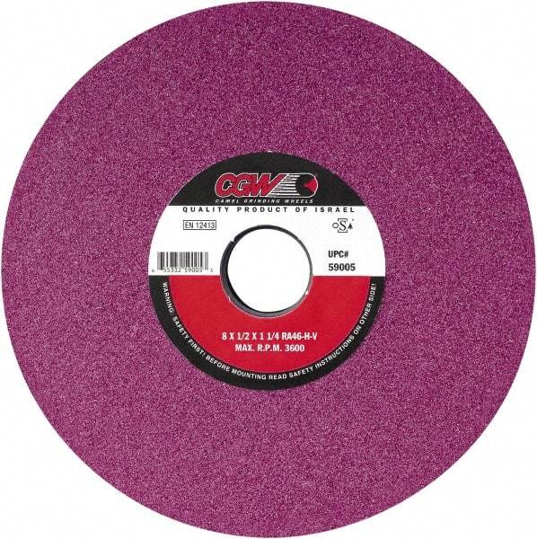 Camel Grinding Wheels - 14" Diam x 5" Hole x 2" Thick, H Hardness, 46 Grit Surface Grinding Wheel - Aluminum Oxide, Type 5, Medium Grade, Vitrified Bond, One-Side Recess - All Tool & Supply