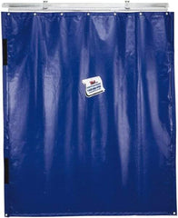 TMI, LLC - 24' Door Width x 8' Door Height PVC Solid Industrial Curtain Kit - Blue - All Tool & Supply