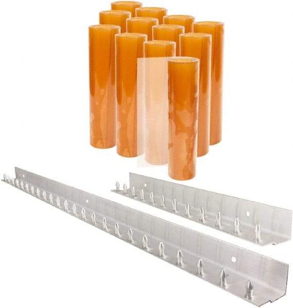 Aleco - 6' Door Width x 8' Door Height PVC Smooth Strip Door Kit - Light Beige Tint - All Tool & Supply