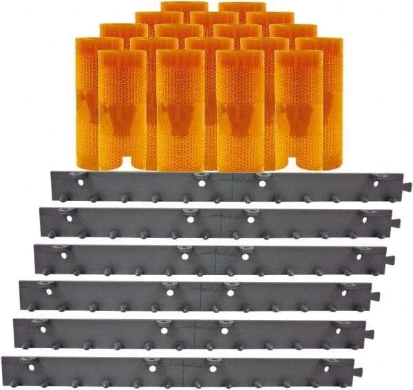 Aleco - 12' Door Width x 12' Door Height PVC AmberTech Anti-Insect Strip Door Kit - Amber - All Tool & Supply