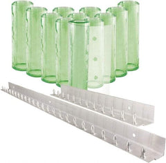 Aleco - 6' Door Width x 8' Door Height PVC Clear Smooth Antistatic Strip Door Kit - Light Green Tint - All Tool & Supply