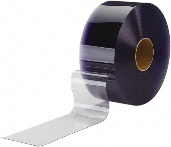 TMI, LLC - Clear Smooth Bulk Strip Roll Dock Curtain Strips - 8" Wide x 75' Long x 0.08" Thick, PVC - All Tool & Supply