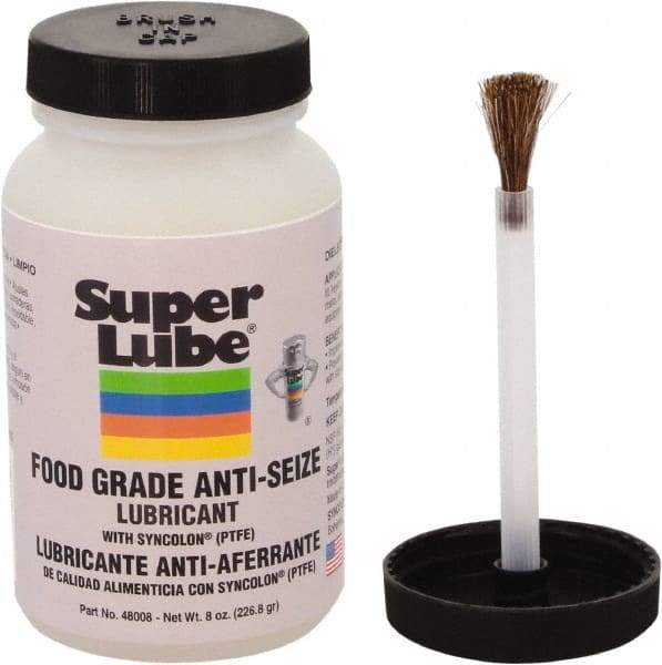 Synco Chemical - 8 oz Bottle Anti-Seize Lubricant - Synthetic with PTFE, 450 to 450°F, Translucent White, Water Resistant - All Tool & Supply