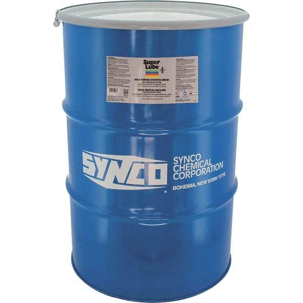 Synco Chemical - 400 Lb Drum Synthetic Lubricant w/PTFE General Purpose Grease - Translucent White, Food Grade, 450°F Max Temp, NLGIG 000, - All Tool & Supply