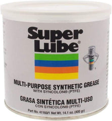 Synco Chemical - 14.1 oz Canister Synthetic Lubricant w/PTFE General Purpose Grease - Translucent White, Food Grade, 450°F Max Temp, NLGIG 1, - All Tool & Supply