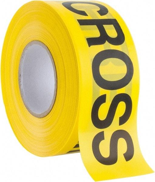 PRO-SAFE - 1,000' Long x 3" Wide Roll, Polyethylene, Black & Yellow Barricade Tape - Message: Fire Line - Do Not Cross - All Tool & Supply