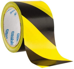 PRO-SAFE - 200' Long x 3" Wide Roll, Polyethylene, Black & Yellow Barricade Tape - Message: Shipping - All Tool & Supply