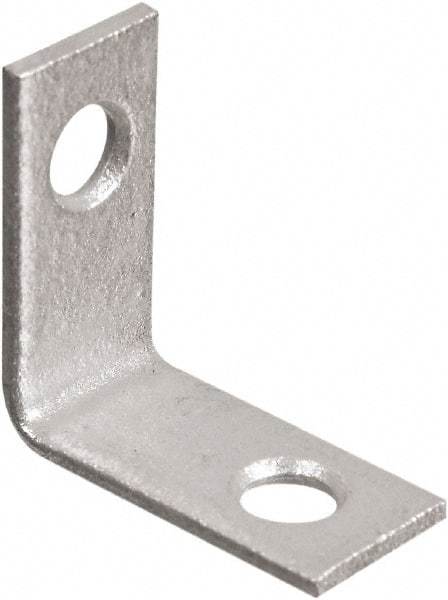 National Mfg. - 1" Long x 1-1/2" Wide, Galvanized Steel, Corner Brace - Galvanized - All Tool & Supply