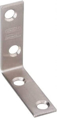 National Mfg. - 2" Long x 5/8" Wide, Stainless Steel, Corner Brace - Stainless Steel Coated - All Tool & Supply