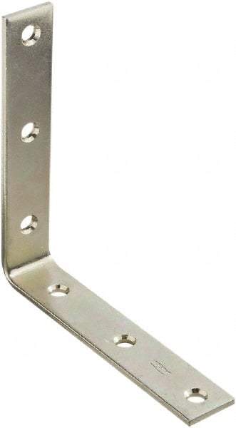 National Mfg. - 6" Long x 1-1/8" Wide, Steel, Corner Brace - Zinc Plated - All Tool & Supply